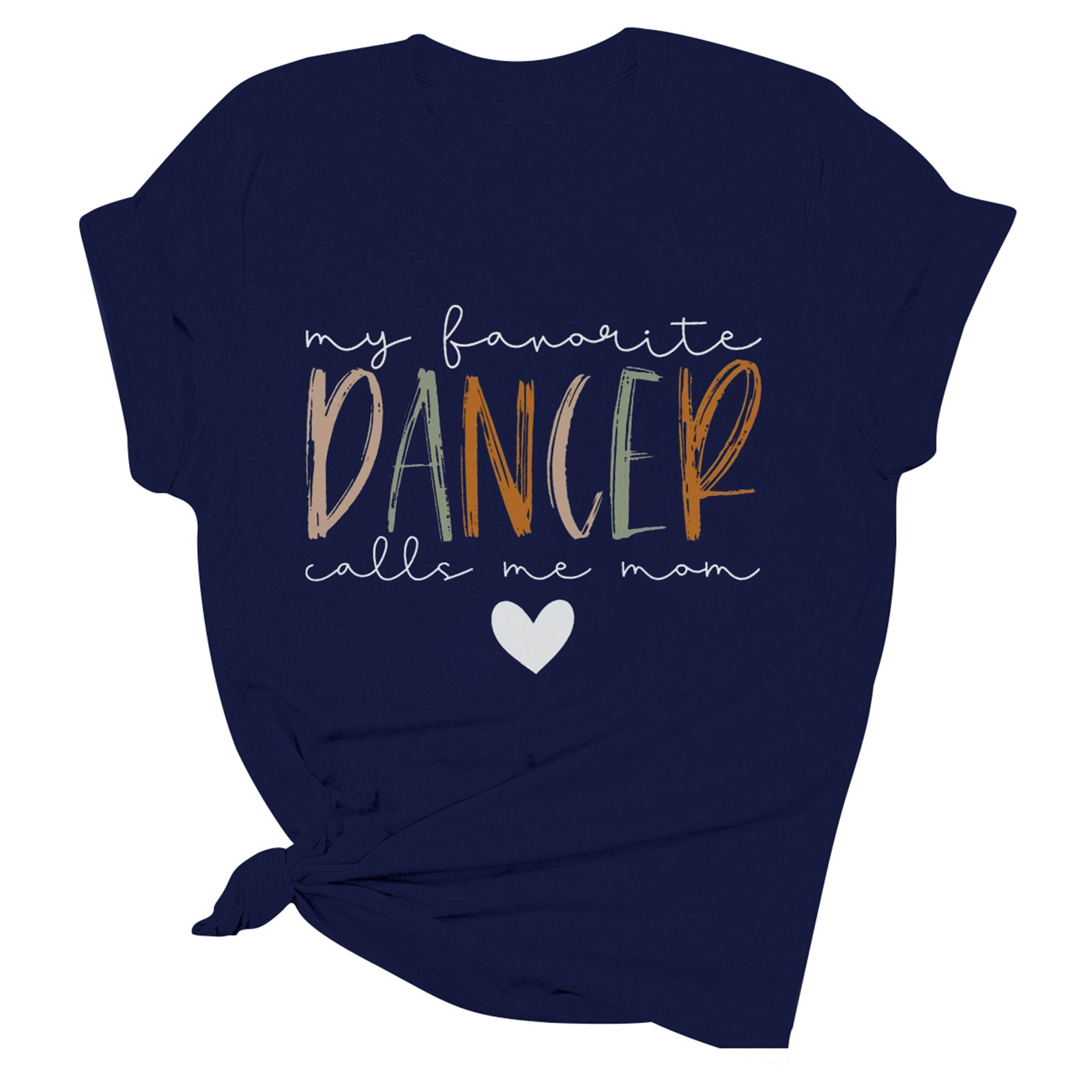 thumbnail image 4 of Camiseta «My Favorite Dancer Call Me Mom» (Mi bailarina favorita, llámame mamá): cuello redondo, estampado a doble cara, versátil para ocasiones informales y fiestas, lavable a máquina, corte favor, 4 of 4